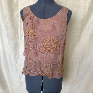 Nitya mauve two-layer asymmetrical top